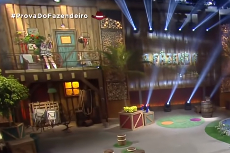 A foto ilustra o campo de provas montado para a Prova do Fazendeiro. Programação A Fazenda 06/10