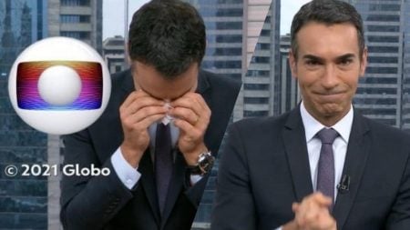 Cesar Tralli vai às lágrimas após dizer “adeus” ao jornal da Globo: “foram dez anos”
