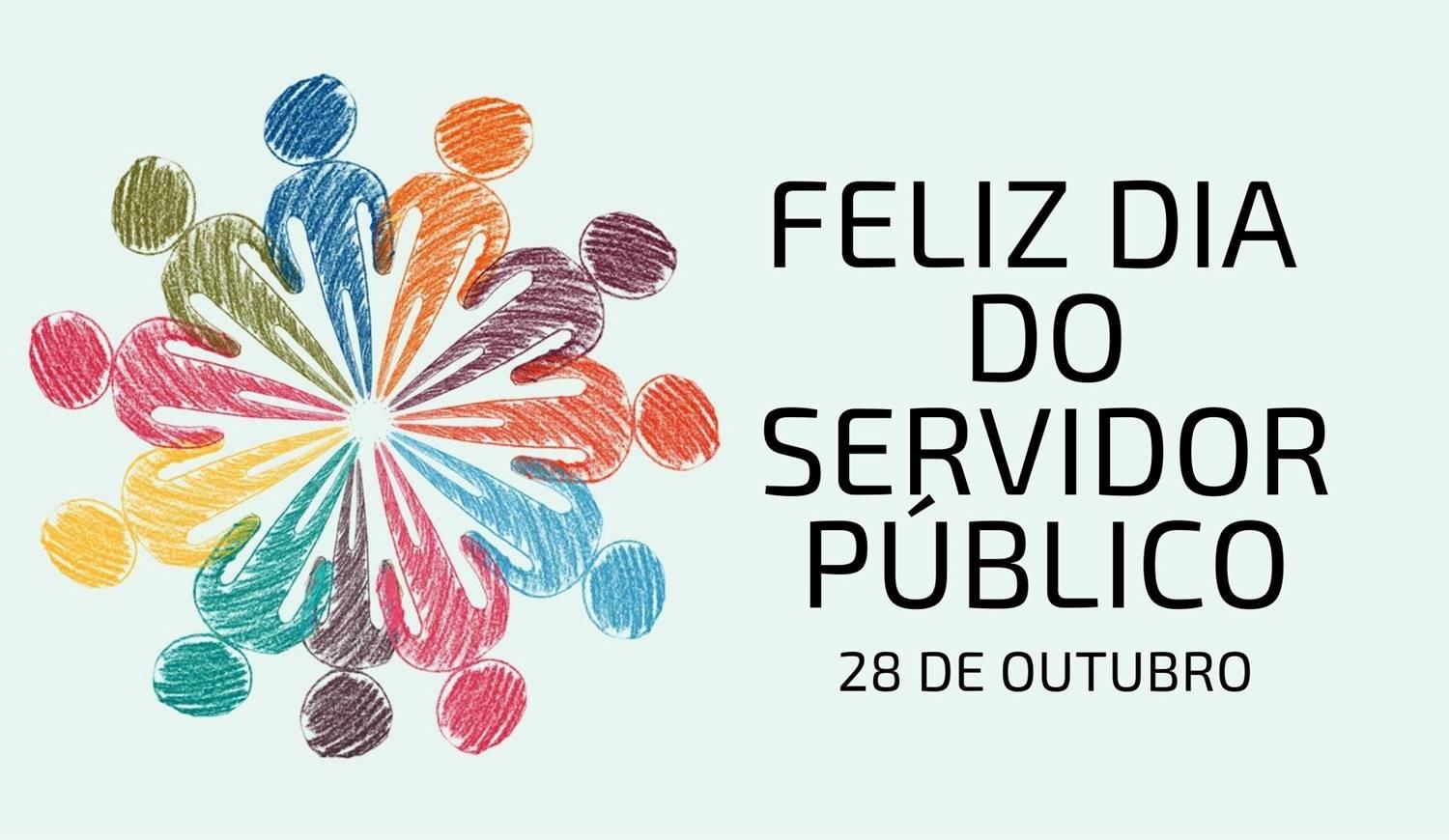 Foto com a frase "Feliz Dia do Servidor Público".