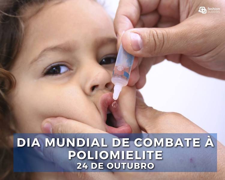 Foto sobre o Dia Mundial de Combate à Poliomielite - 24 de outubro.