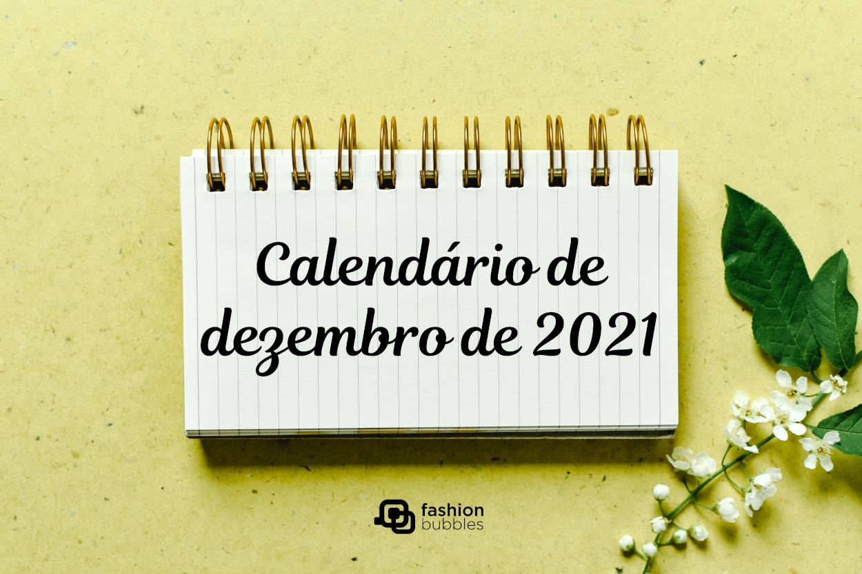 Foto de bloco de anotações onde se lê “Calendário de dezembro de 2021”