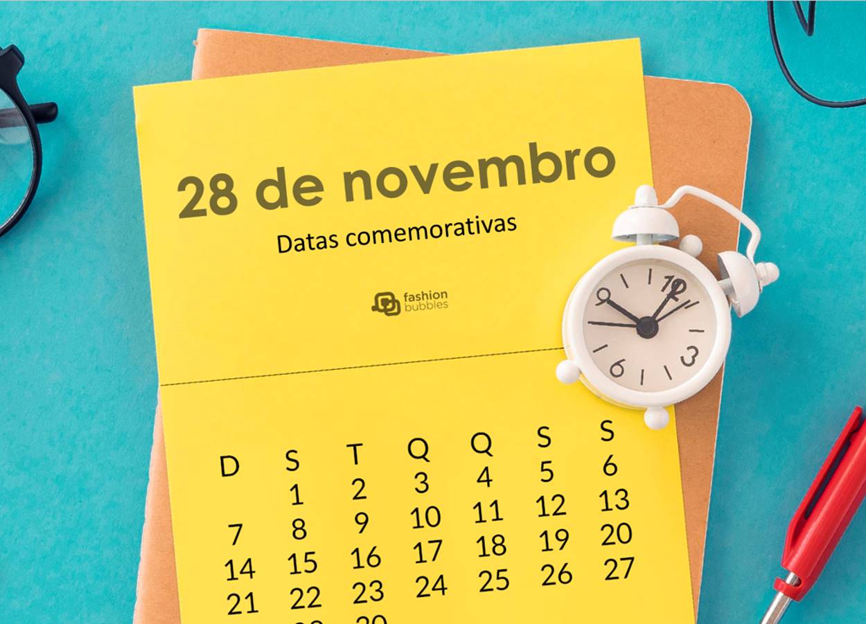 Foto de calendário com a data 28 de novembro.