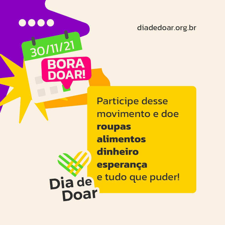 Participe do movimento dia de doar
