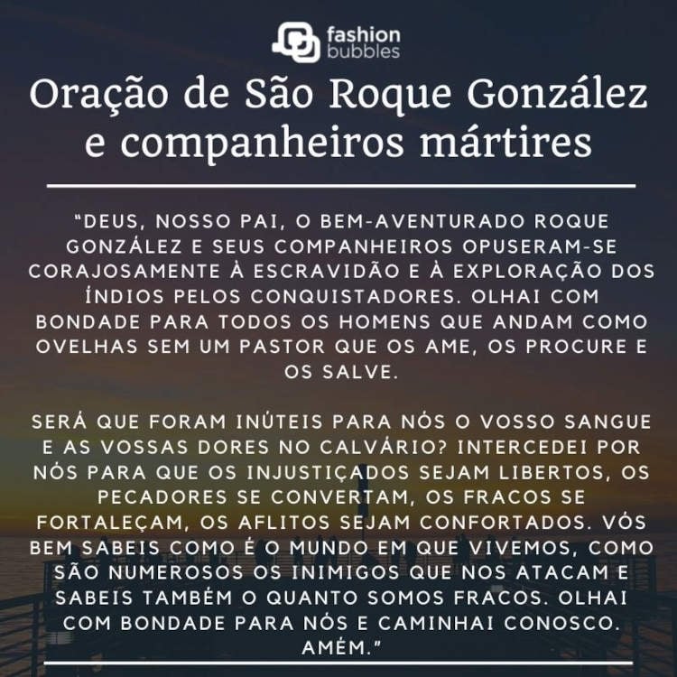 Oração de São Roque González e companheiros mártires