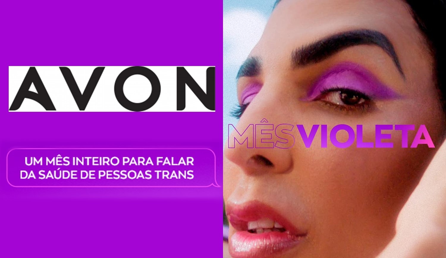 Foto com frase falando sobre a campanha Mês Violeta.