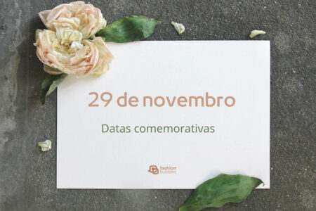 Papel com folhas em cima escrito "29 de novembro"