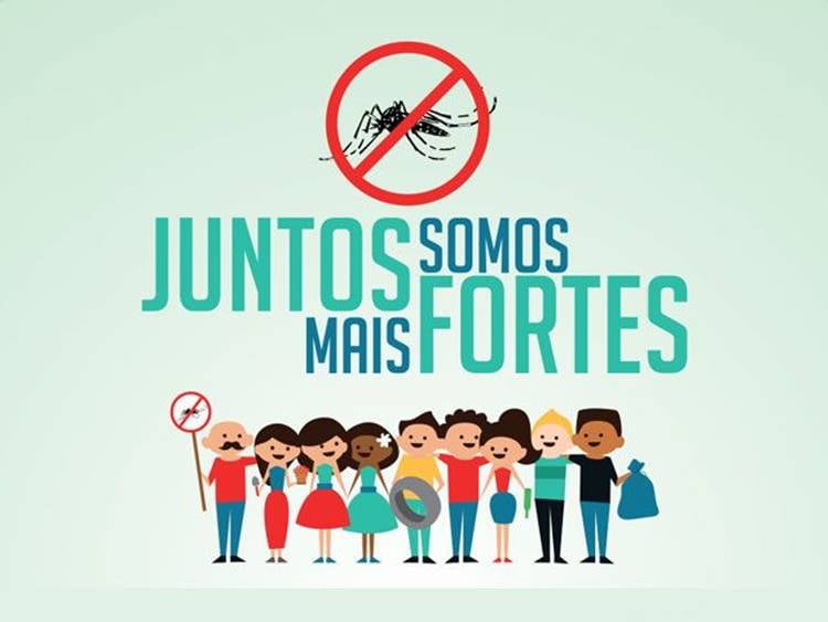 Foto com frase sobre o Dia Nacional de Combate à Dengue.