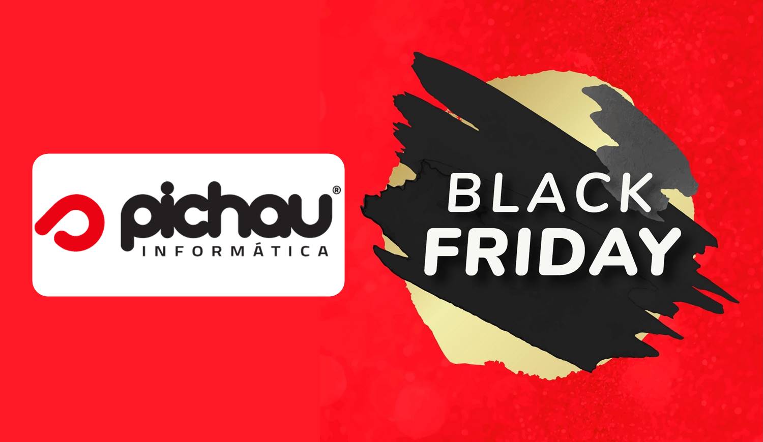 Foto da logo da Pichau e escrito "Black Friday".