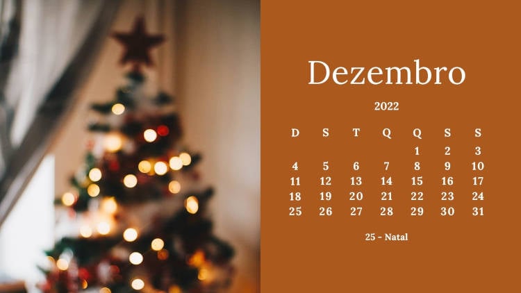 calendário de dezembro