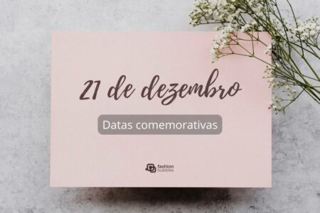 cartão rosa onde se lê 21 de dezembro e datas comemorativas