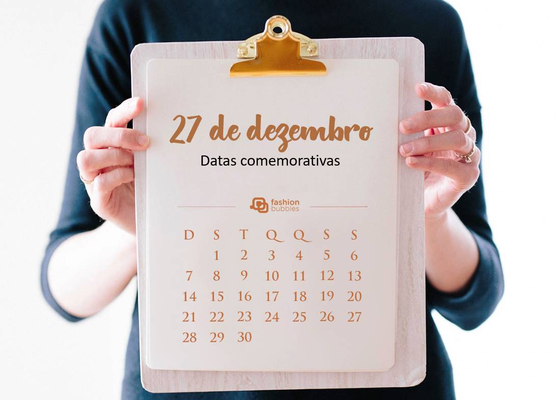 Foto de calendário com a data 27 de dezembro.