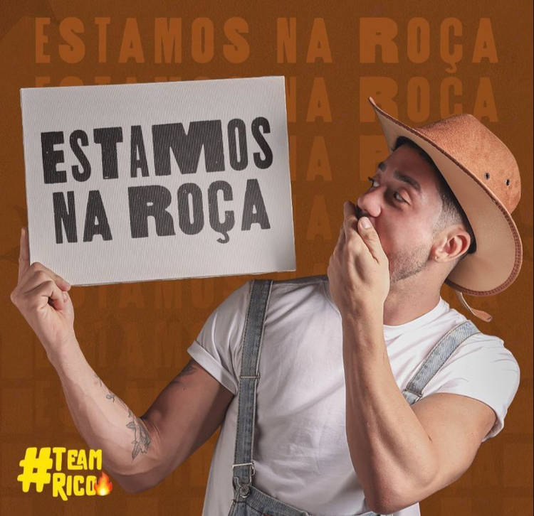Postagem de Rico no Instagram " Estamos na Roça" Postagem de Rico no Instagram " Estamos na Roça"