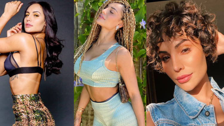 três fases de cabelo de Aline Mineiro cabelos de Aline Mineiro