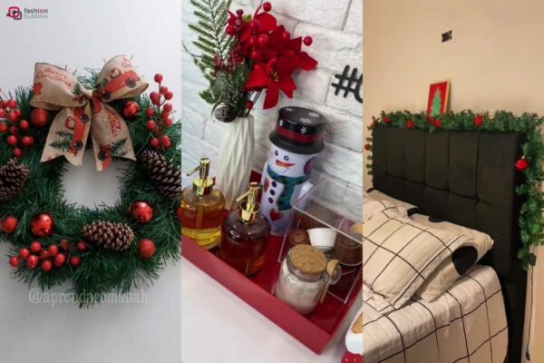 3 decorações de Natal em casa: guirlanda, cantinho do café e quarto de casal.