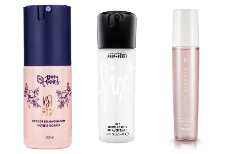 BT Fix, de Bruna Tavares; Fix Plus, da MAC e; Bruma Niina Secrets