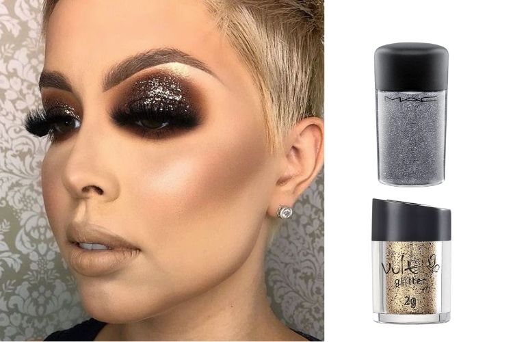 Glitter tradicional, da Vult e da MAC