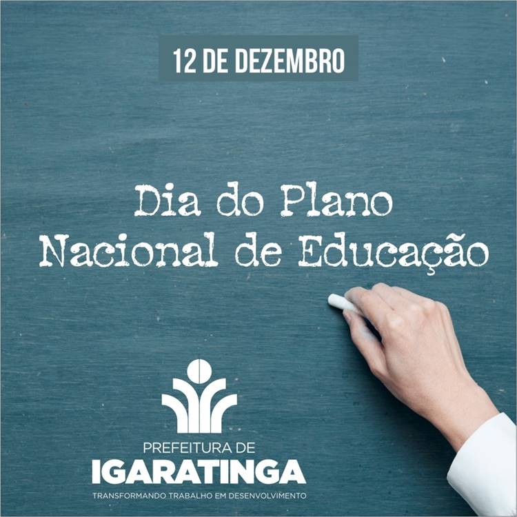 Foto sobre o Dia do Plano Nacional de Educação - 12 de dezembro.
