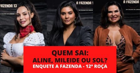 Enquete A Fazenda 2021 12ª Roça: quem sai, Aline Mineiro, Mileide Mihaile ou Solange Gomes? (09/12)