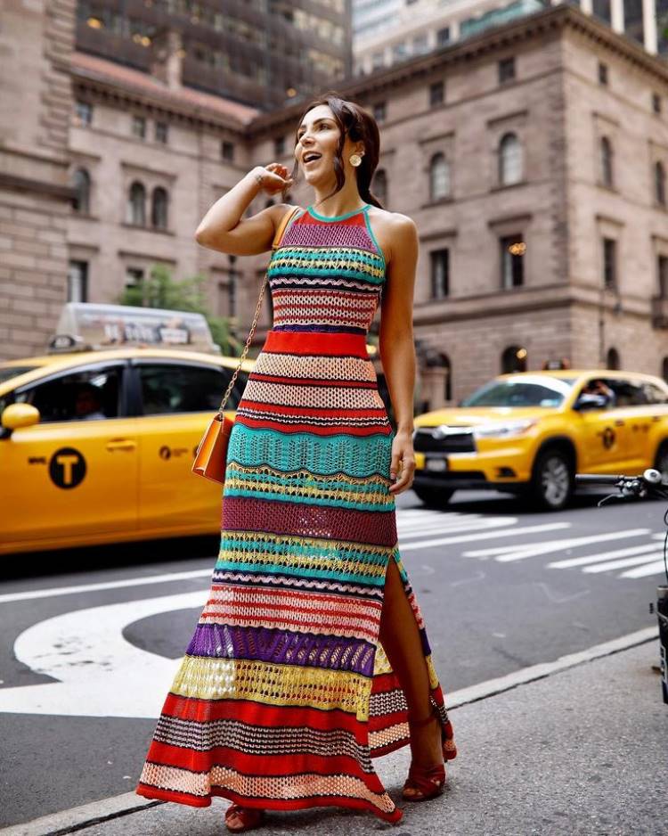 vestido colorido