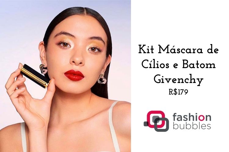 Produtos de Beleza no Natal: Kit de máscara de cílios e Batom, da Givenchy