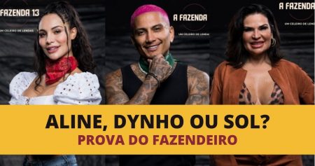 Enquete A Fazenda Prova do Fazendeiro (08/12): Aline Mineiro, Dynho Alves ou Solange Gomes, quem ganha?