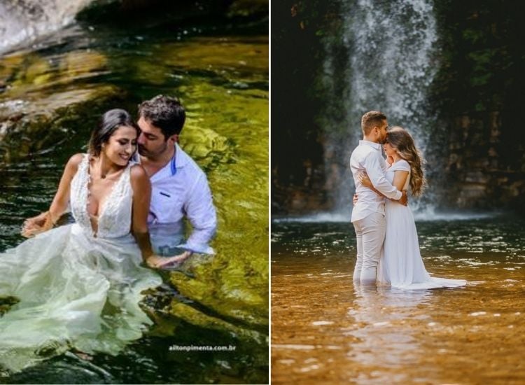 ensaio pré-wedding em cachoeira