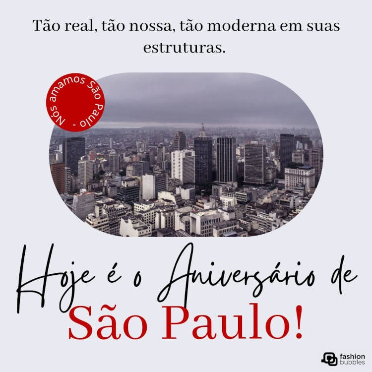 Hoje é o aniversário de São Paulo