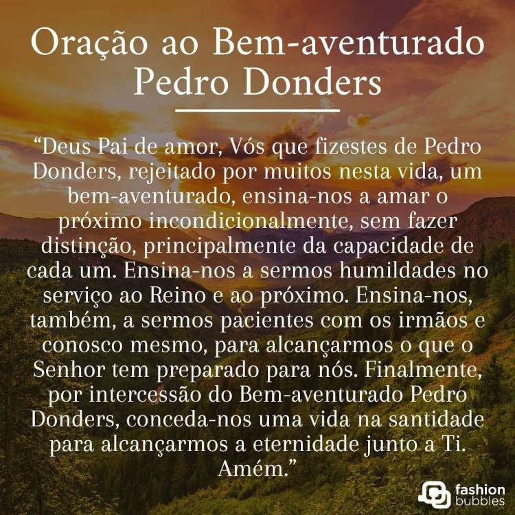 Oração ao Bem-aventurado Pedro Donders