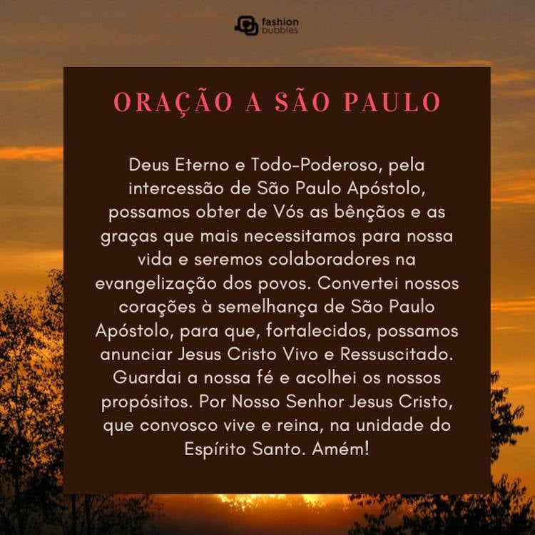 Oração a São Paulo