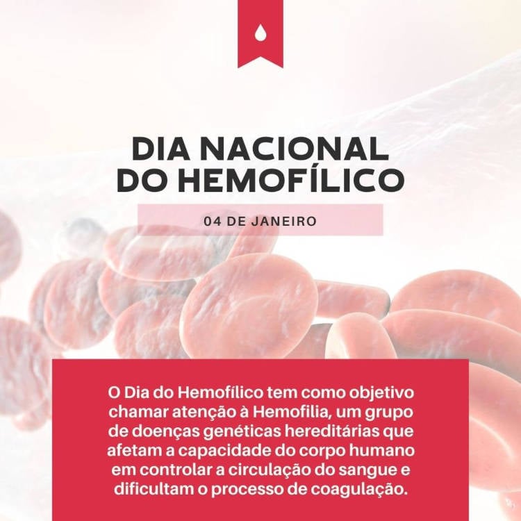 Dia do Hemofílico 4 de janeiro