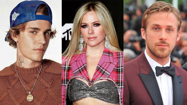 Justin Bieber, Avril Lavigne e Ryan Gosling