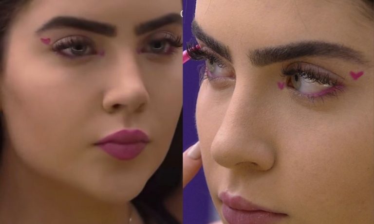 Delineado de coração da Jade no BBB 22