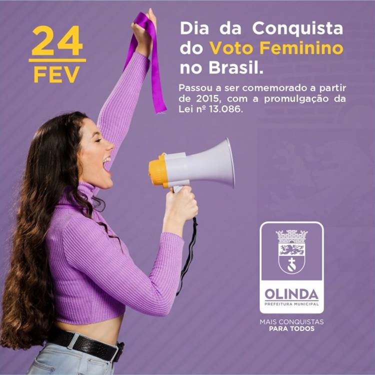 Foto sobre o Dia da Conquista do Voto Feminino no Brasil.