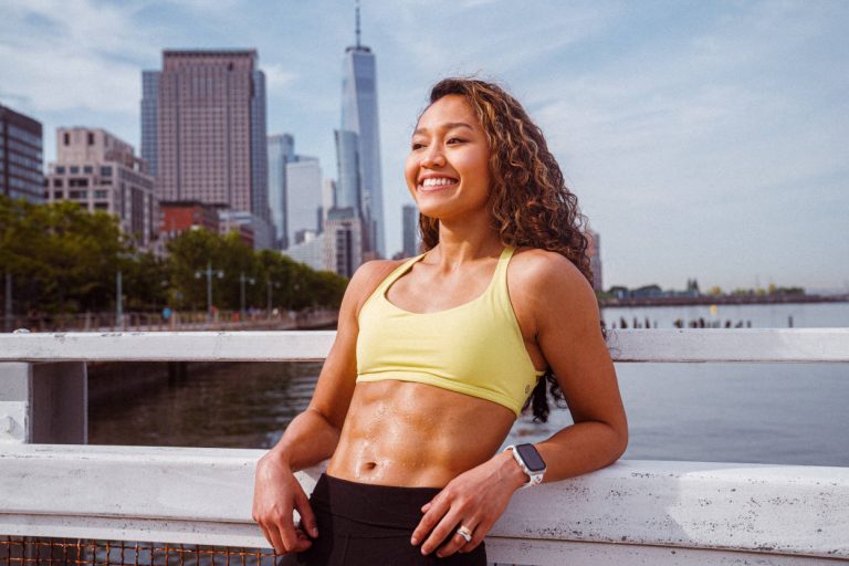 Mulher de inspiração para perder peso rápido.