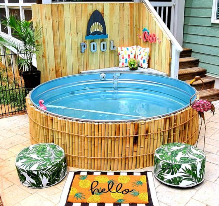 Decoração tropical para quintal. Bambu na decoração do quintal.