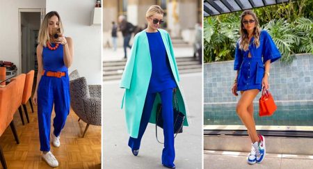 looks com roupa azul vibrante