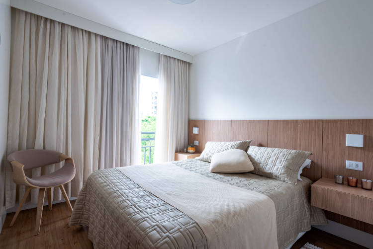 Quarto de casal. Suíte master.