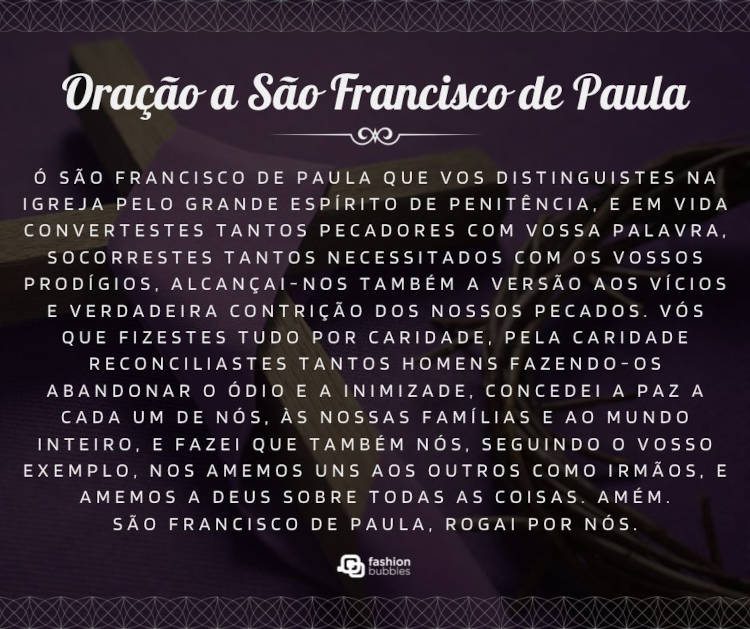 Oração a São Francisco de Paula