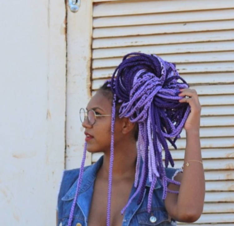 Jessilane com cabelos roxos Jessilane cabelo roxo