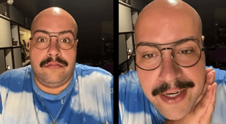 Tiago Abravanel em live nas redes sociais Tiago Abravanel em live nas redes sociais (Fonte: Instagram)
