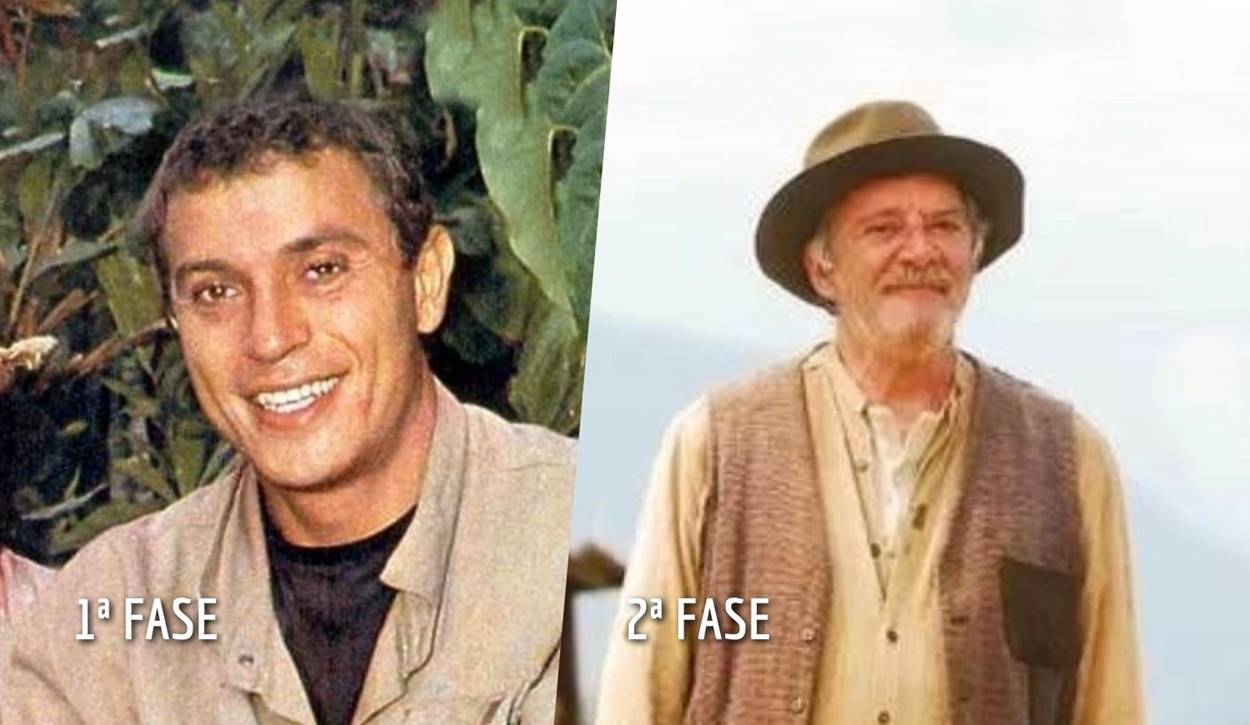Foto dos atores de José Leôncio do "Pantanal" 1990.