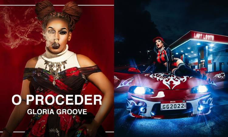 Capas das discografias "O Proceder" e "Lady Leste" de Gloria Groove. Fotos de Gloria Groove.