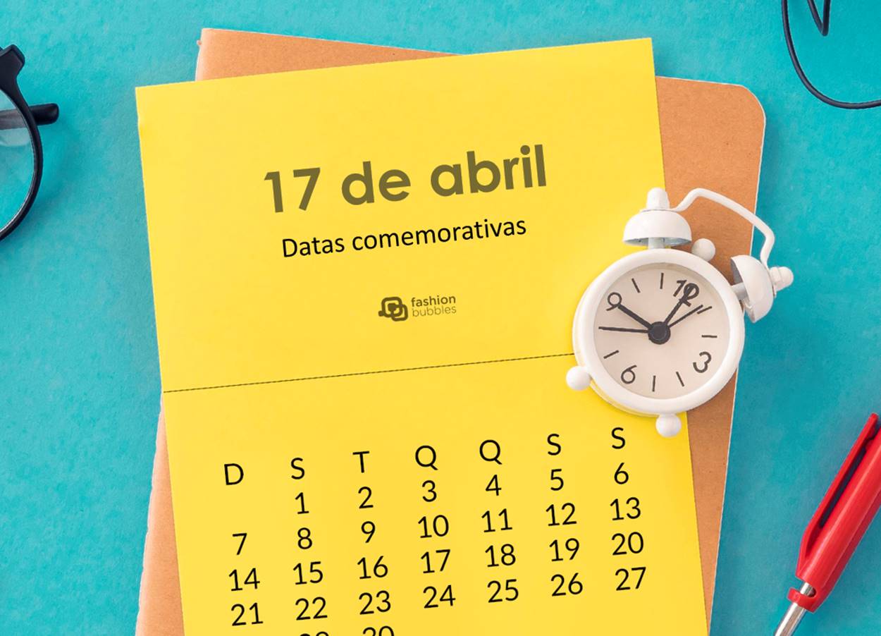 Foto de calendário com ad ata 17 de abril.