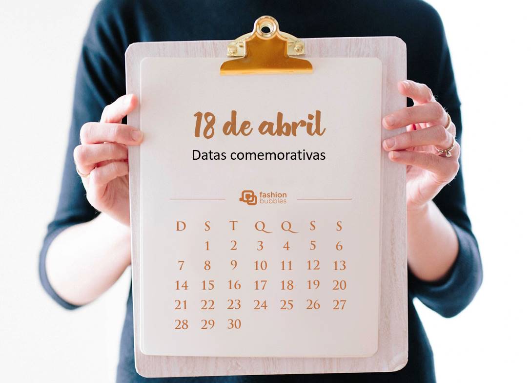 Foto de calendário com a data 18 de abril.