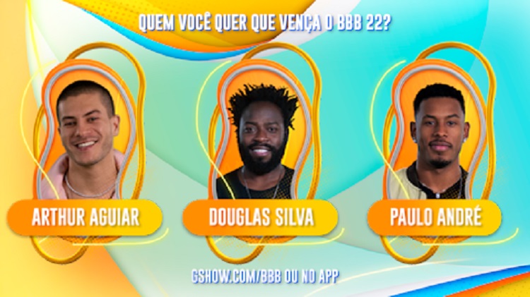 finalistas do BBB 22: Arthur Aguiar, Douglas Silva e Paulo André finalistas do BBB 22