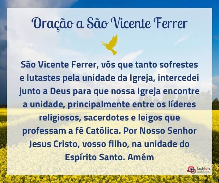 Oração a São Vicente Ferrer