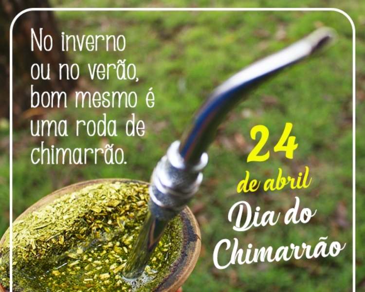 Foto sobre o Dia do Chimarrão, 24 de abril.