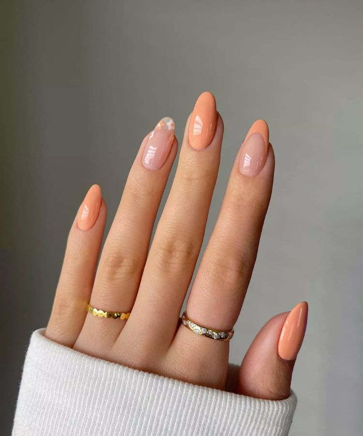Unhas pêssego