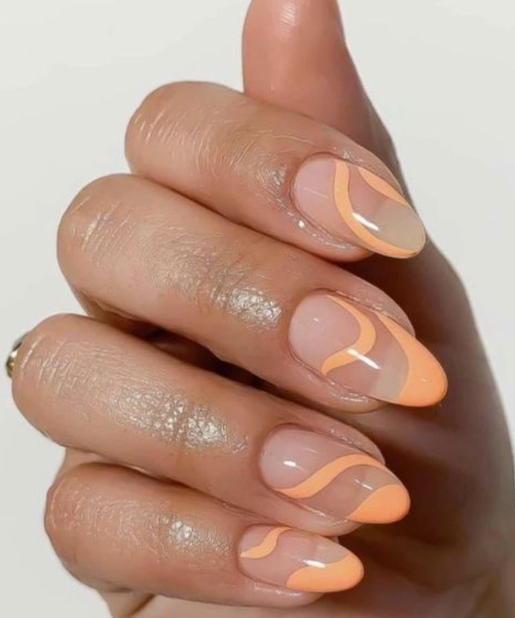 Unhas pêssego