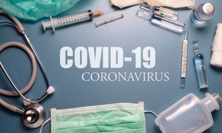 Utensílios médicos na luta contra o coronavírus.